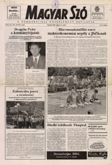 Magyar Szó, 58. évf. 2001. július 17. 164. sz. 1–16. oldal
