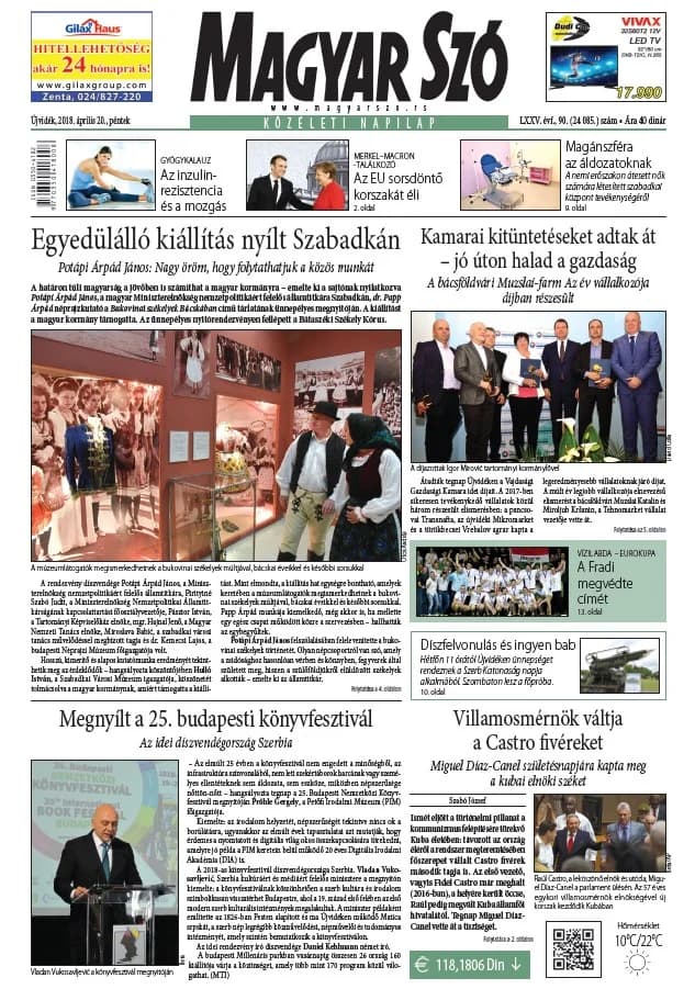 Magyar Szó, 75. évf. 2018. április 20. 90. sz. 1–16. oldal