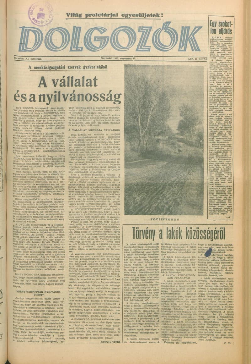 Dolgozók, 11. évf. 1957. augusztus 17. 33. sz.