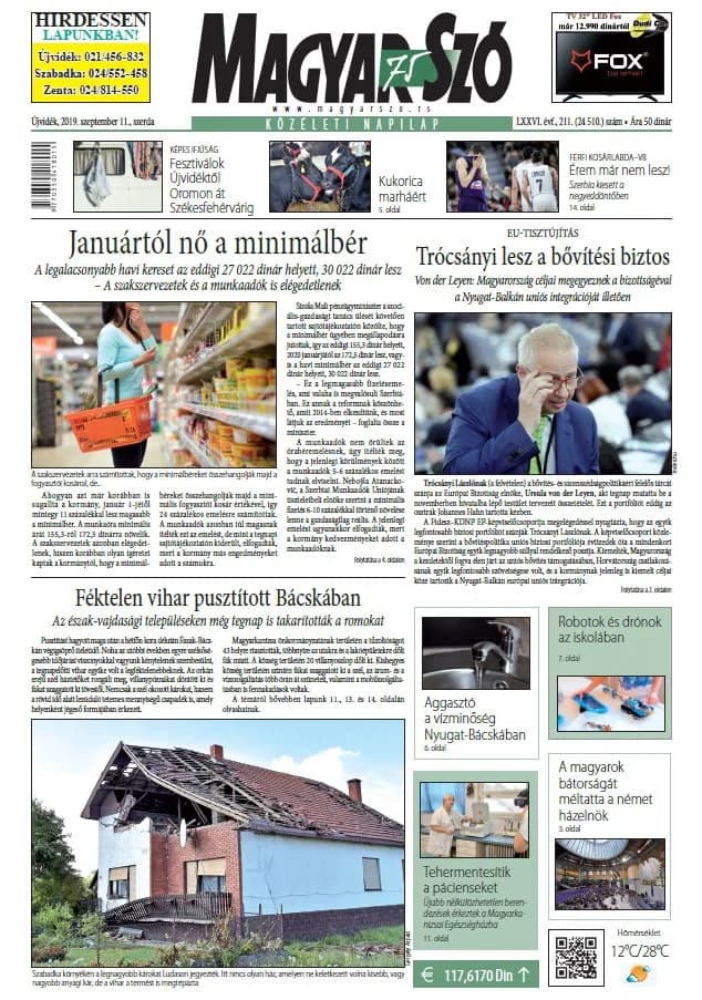Magyar Szó, 76. évf. 2019. szeptember 11. 211. sz. 1–16. oldal