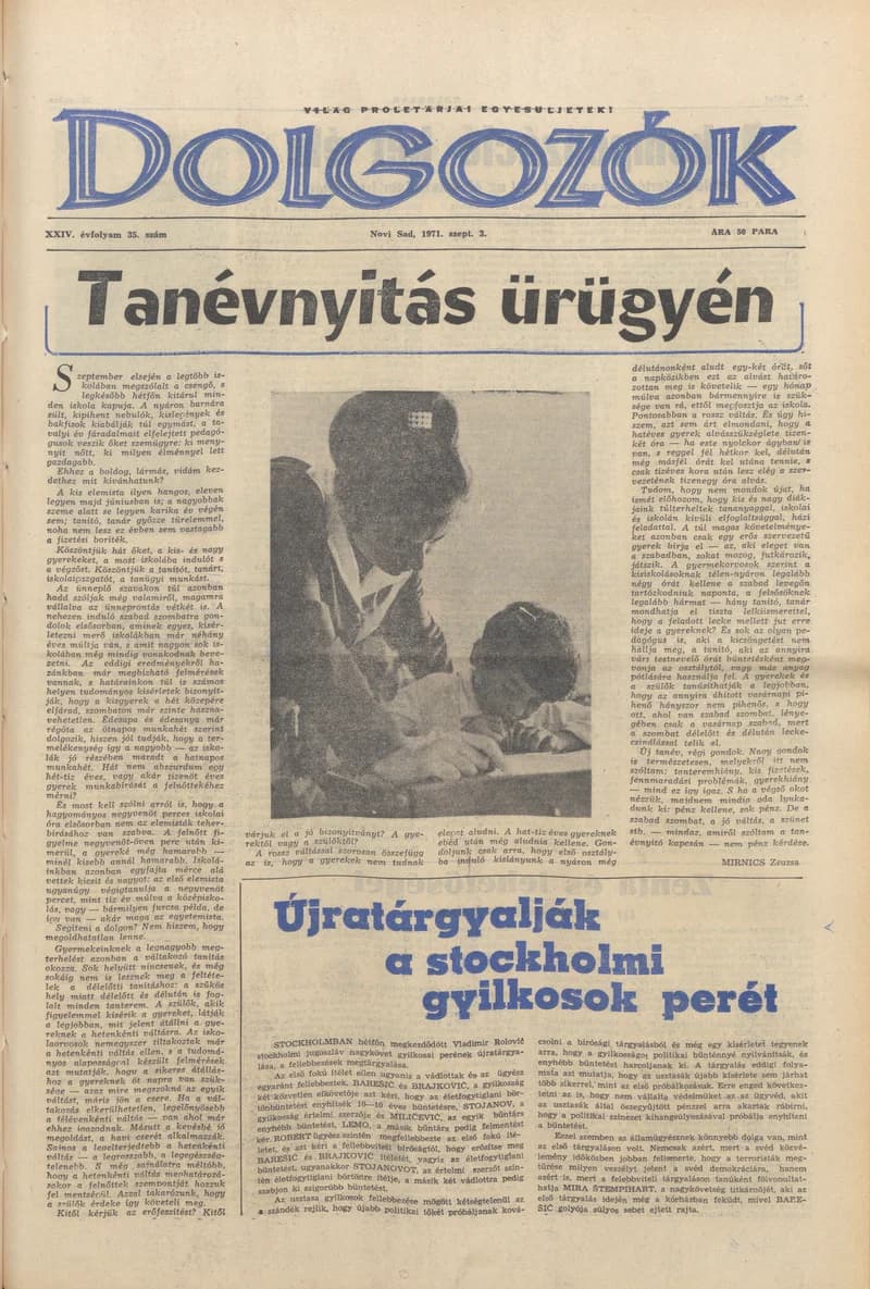 Dolgozók, 25. évf. 1971. szeptember 3. 35. sz.