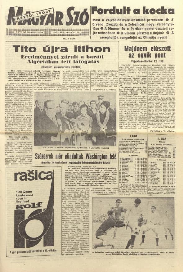 Magyar Szó, 26. évf. 1969. november 10. 311. sz. 1–16. oldal