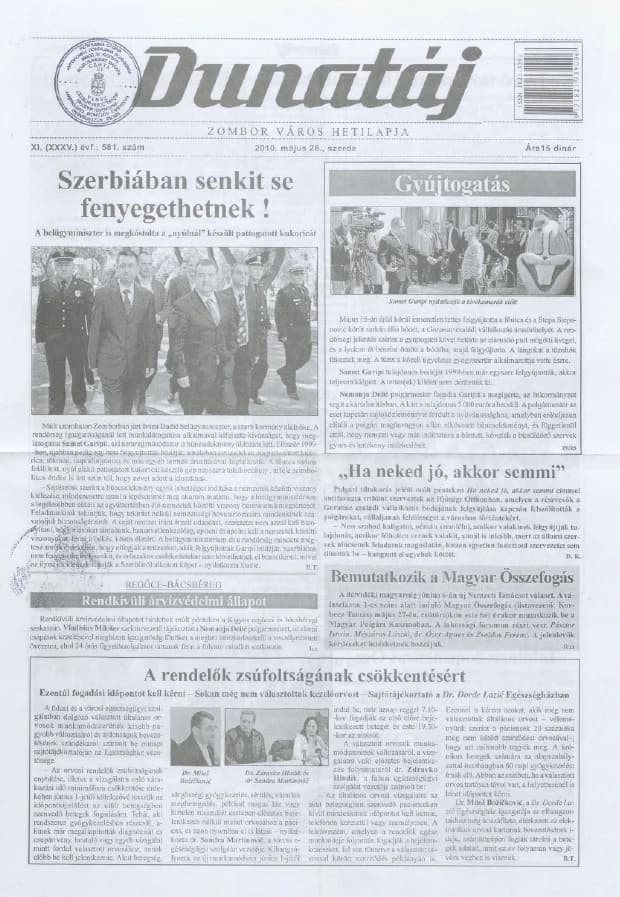 Dunatáj, 12. évf. 2010. május 26. 581. sz.