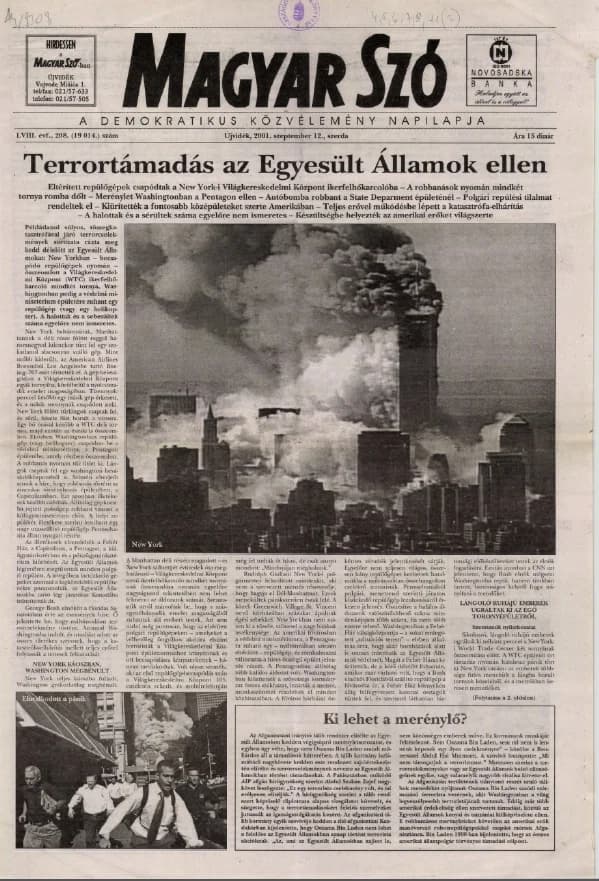 Magyar Szó, 58. évf. 2001. szeptember 12. 208. sz. 1–16. oldal