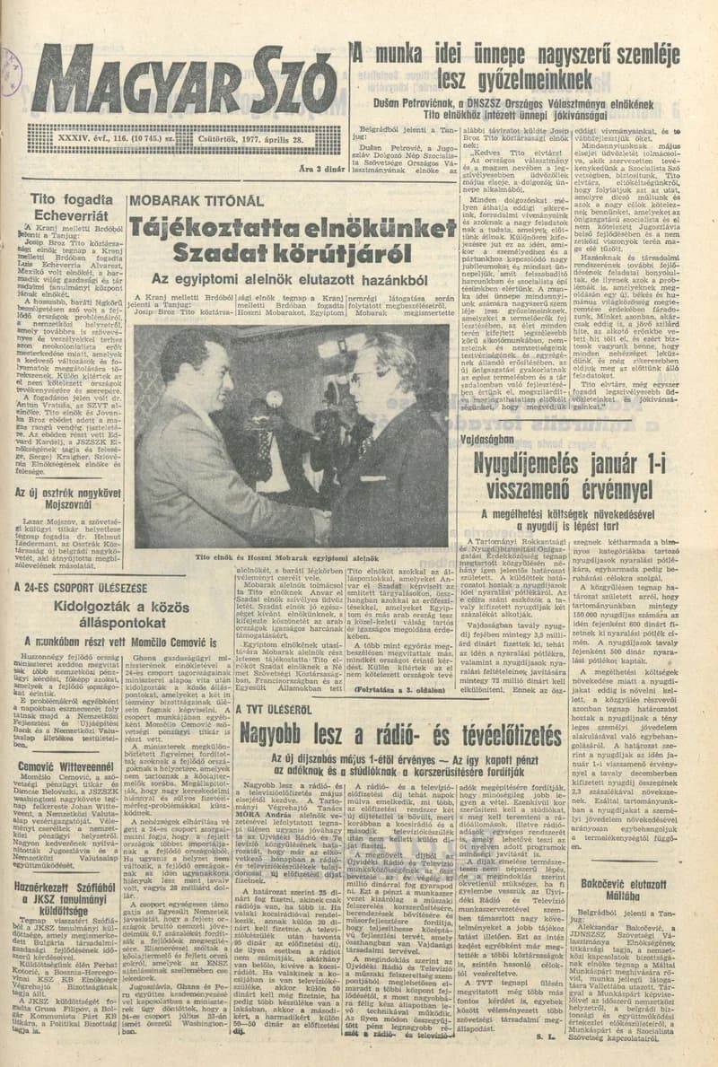 Magyar Szó, 34. évf. 1977. április 28. 116. sz.