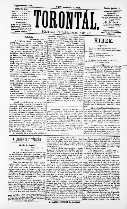 Torontál, 24. évf. 1895. január 4. 3. sz.
