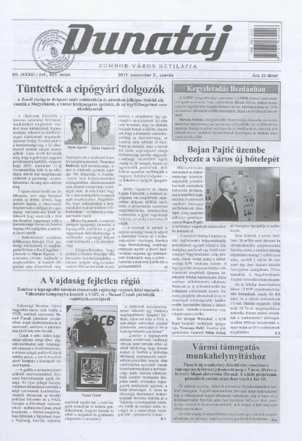 Dunatáj, 13. évf. 2011. november 2. 656. sz.