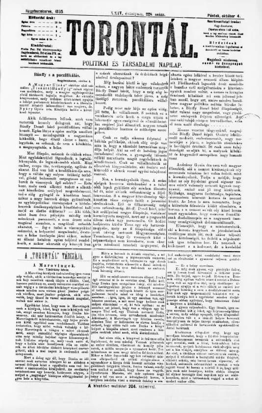 Torontál, 24. évf. 1895. október 4. 228. sz.