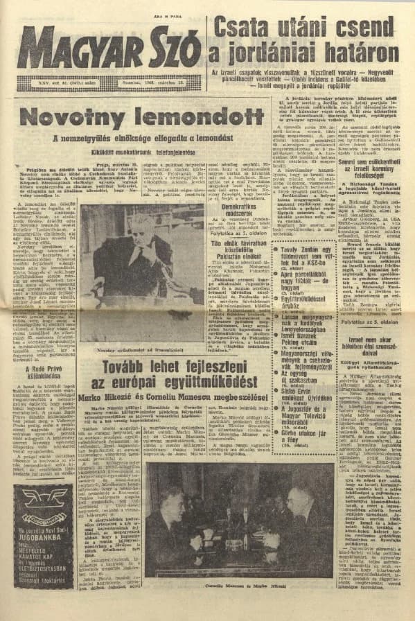 Magyar Szó, 25. évf. 1968. március 23. 81. sz. 1–20. oldal