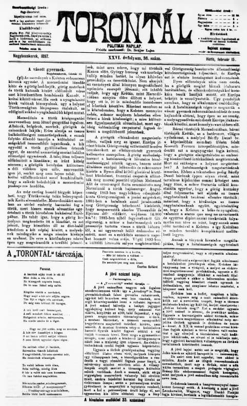 Torontál, 26. évf. 1897. február 15. 36. sz.