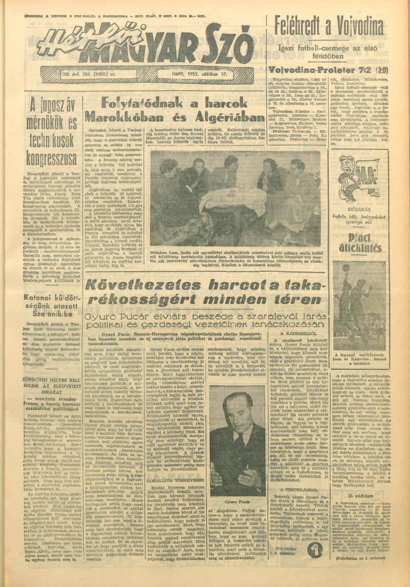 Magyar Szó, 12. évf. 1955. október 17. 284. sz. 1–6. oldal