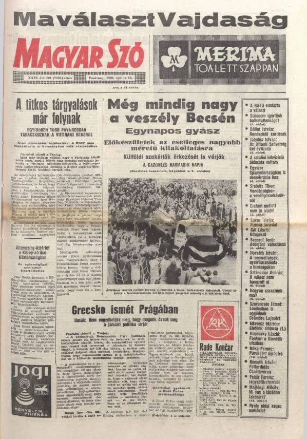 Magyar Szó, 26. évf. 1969. április 13. 101. sz. 1–32. oldal