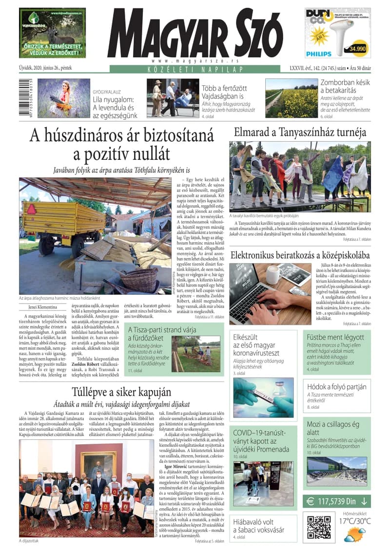 Magyar Szó, 77. évf. 2020. június 26. 142. sz. 1–16. oldal