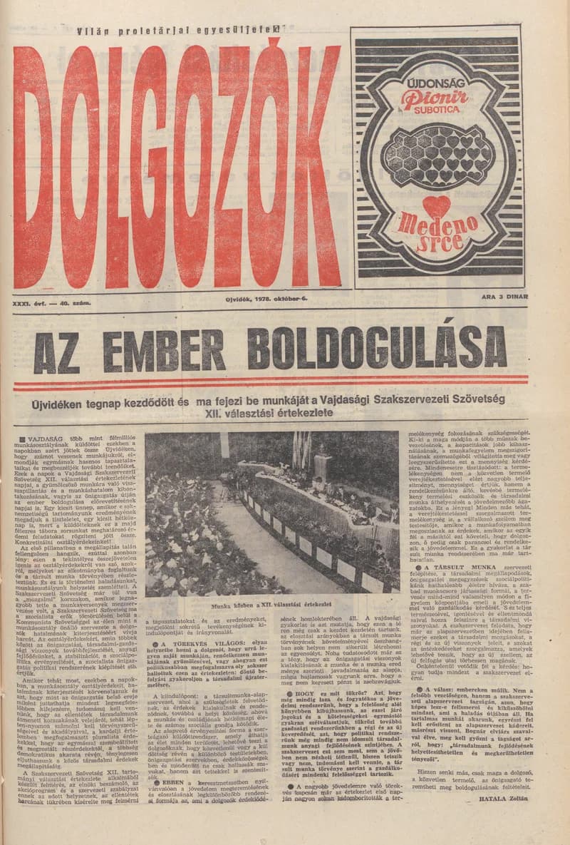 Dolgozók, 32. évf. 1978. október 6. 40. sz.
