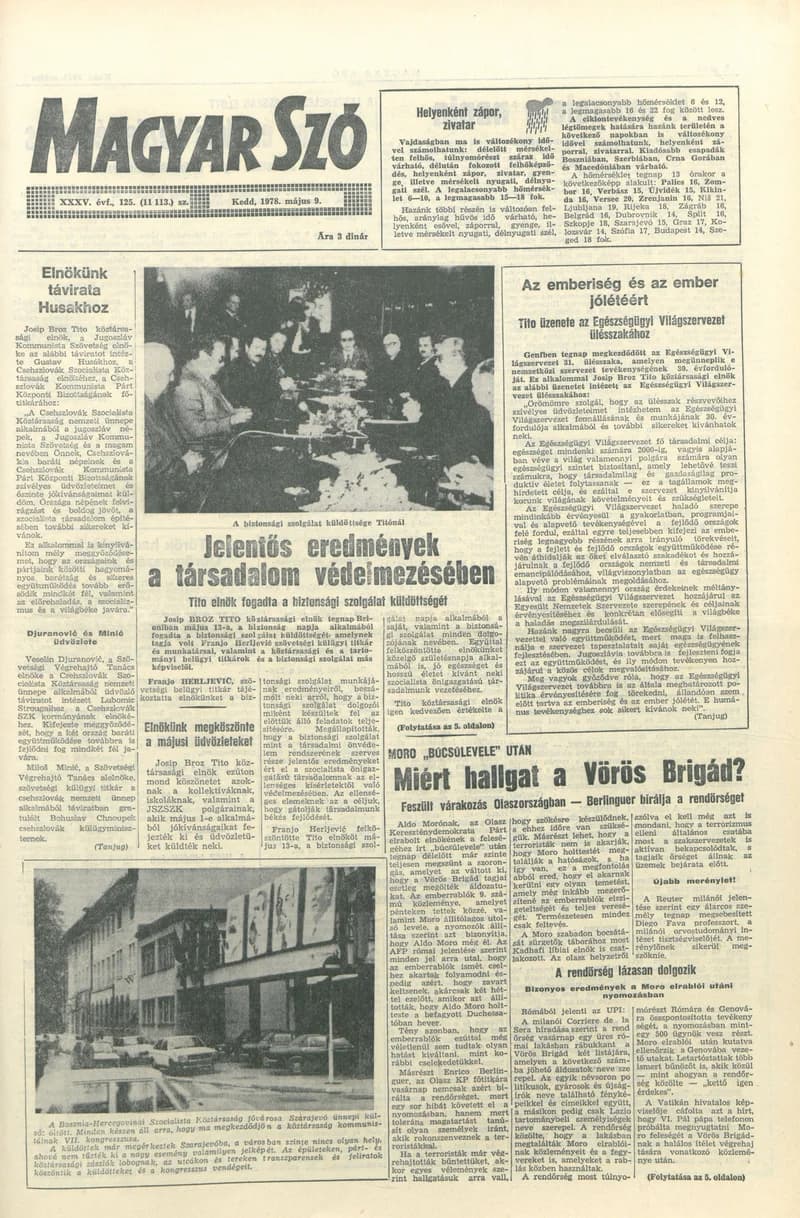 Magyar Szó, 35. évf. 1978. május 9. 125. sz. 1–20. oldal