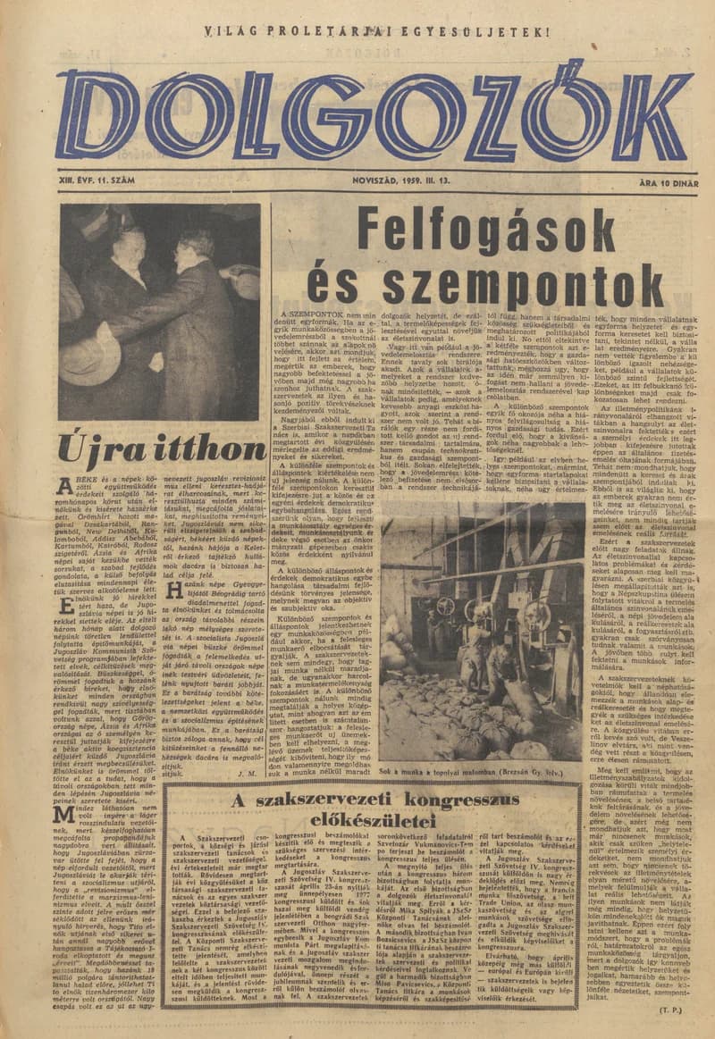 Dolgozók, 13. évf. 1959. március 13. 11. sz.