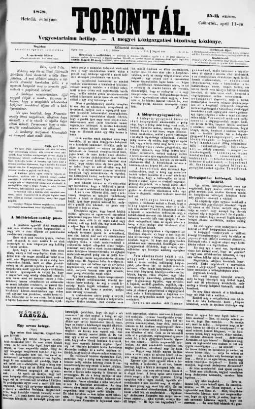 Torontál, 7. évf. 1878. április 11. 15. sz.