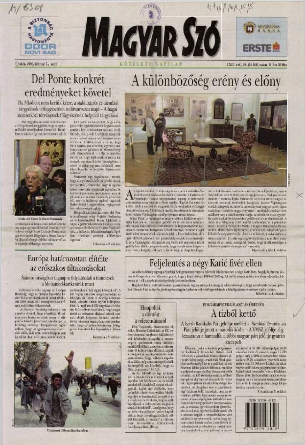 Magyar Szó, 63. évf. 2006. február 7. 29. sz. 1–20. oldal