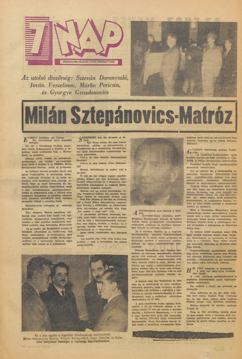 7 Nap, 17. évf. 1962. január 12. 2. sz. 1–40. oldal