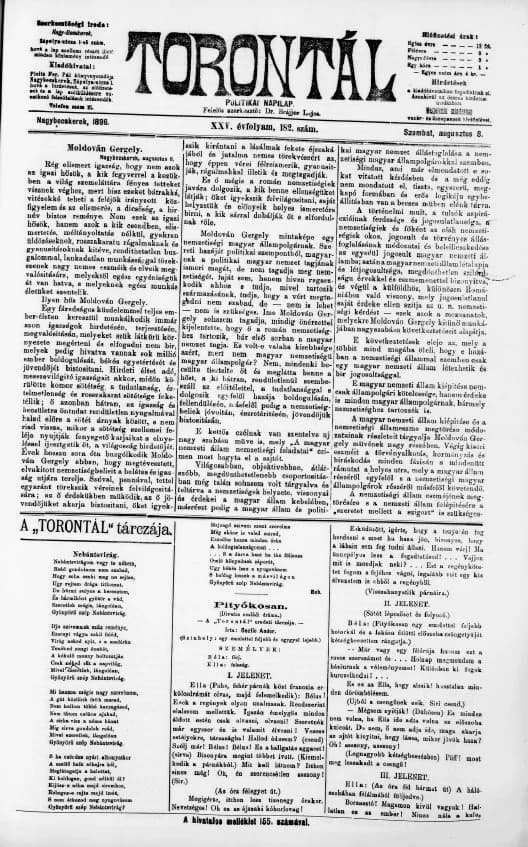 Torontál, 25. évf. 1896. augusztus 8. 182. sz.