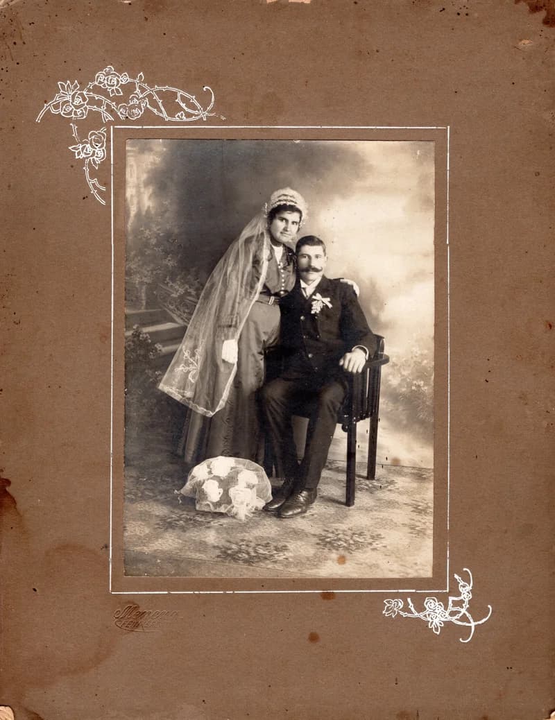 Harmath Balázs és Molnár Rozália esküvői képe