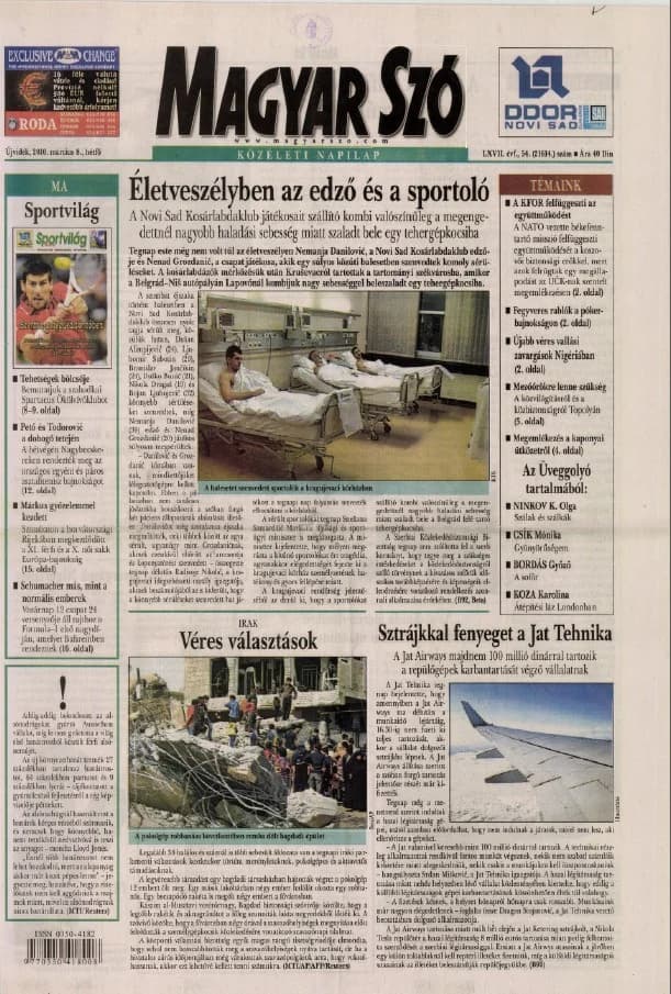 Magyar Szó, 67. évf. 2010. március 8. 54. sz. 1–16. oldal