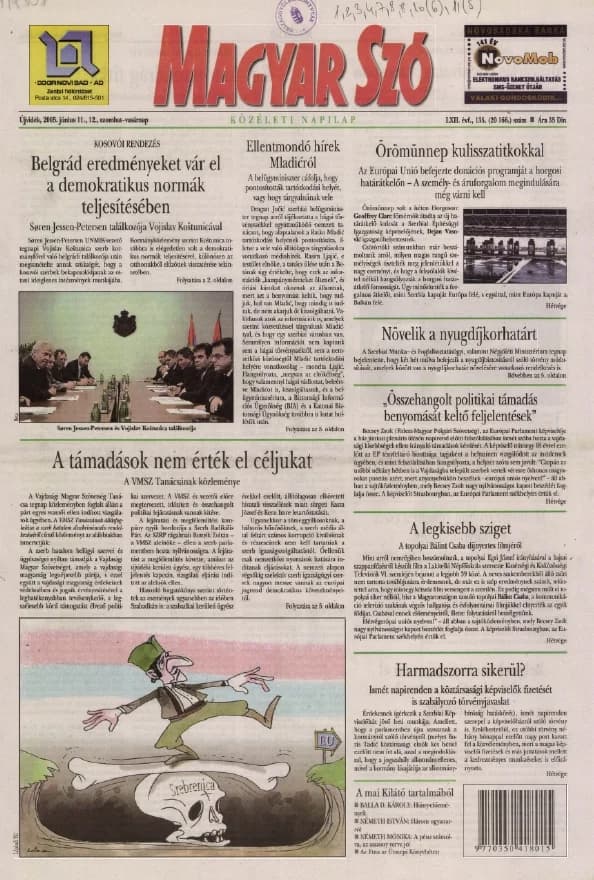 Magyar Szó, 62. évf. 2005. június 11. – 12. 135. sz. 1–24. oldal