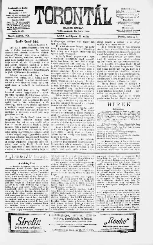 Torontál, 35. évf. 1906. március 9. 56. sz.