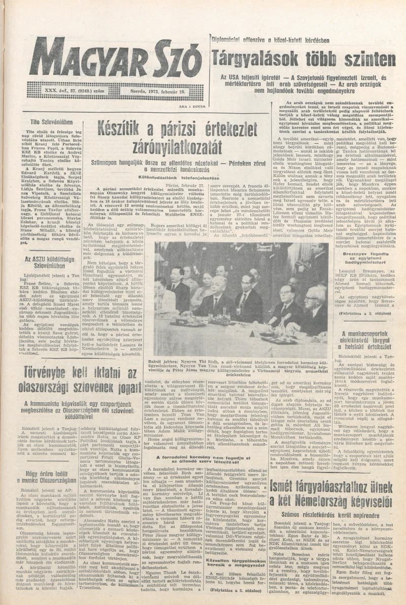 Magyar Szó, 30. évf. 1973. február 28. 57. sz. 1–20. oldal