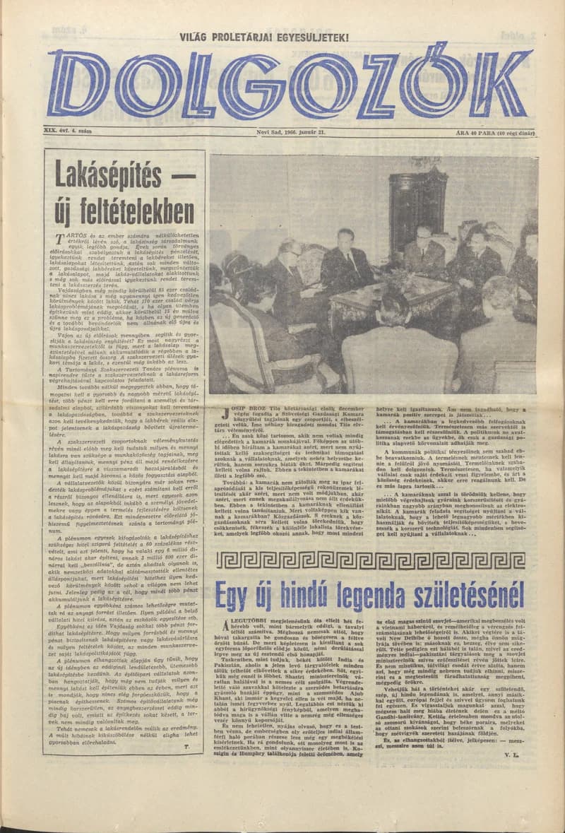 Dolgozók, 20. évf. 1966. január 21. 4. sz.