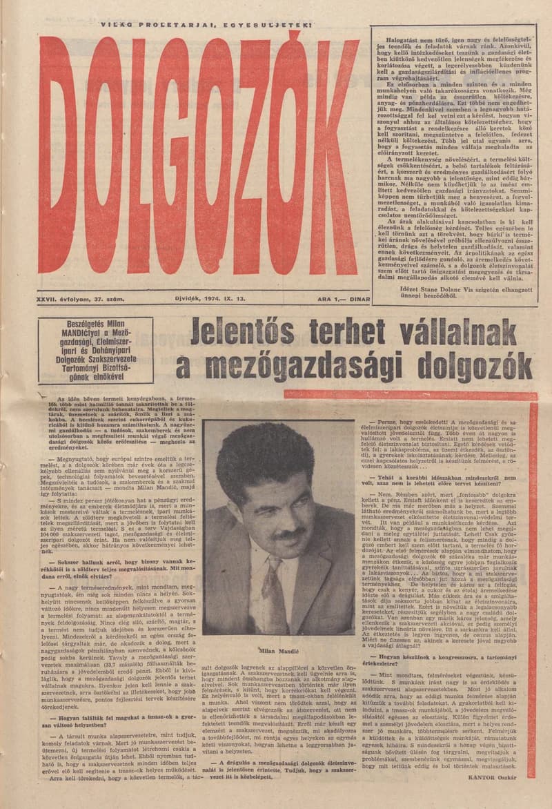 Dolgozók, 28. évf. 1974. szeptember 13. 37. sz.