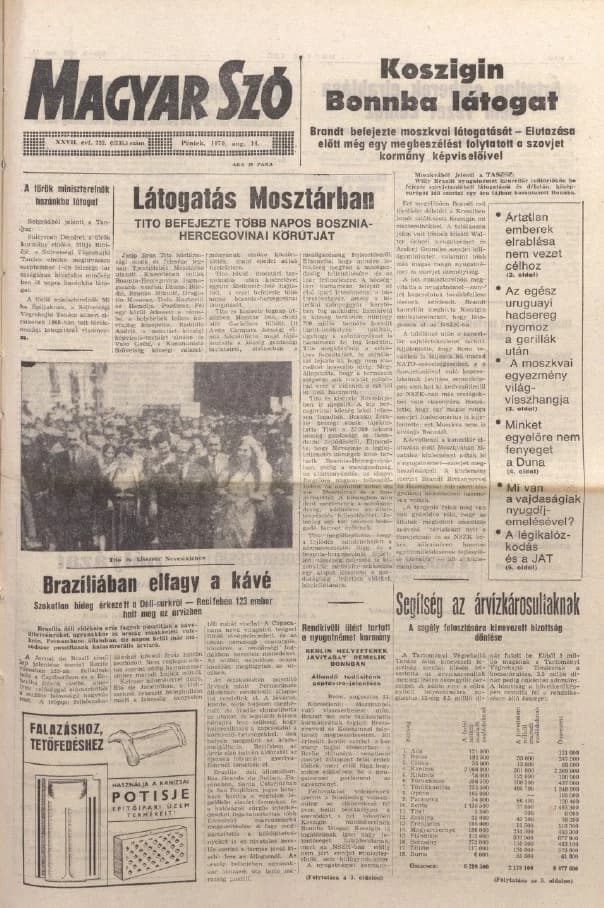 Magyar Szó, 27. évf. 1970. augusztus 14. 222. sz. 1–12. oldal