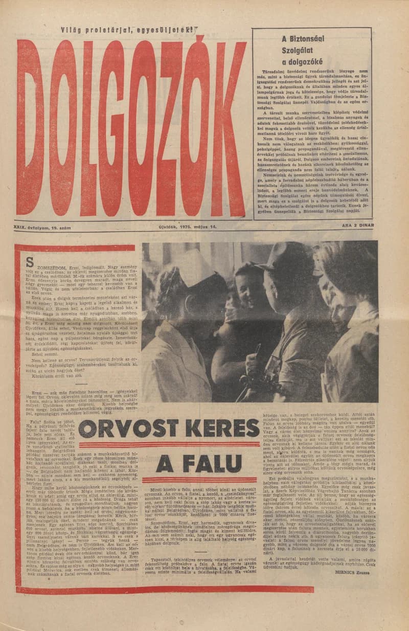 Dolgozók, 30. évf. 1976. május 14. 19. sz.