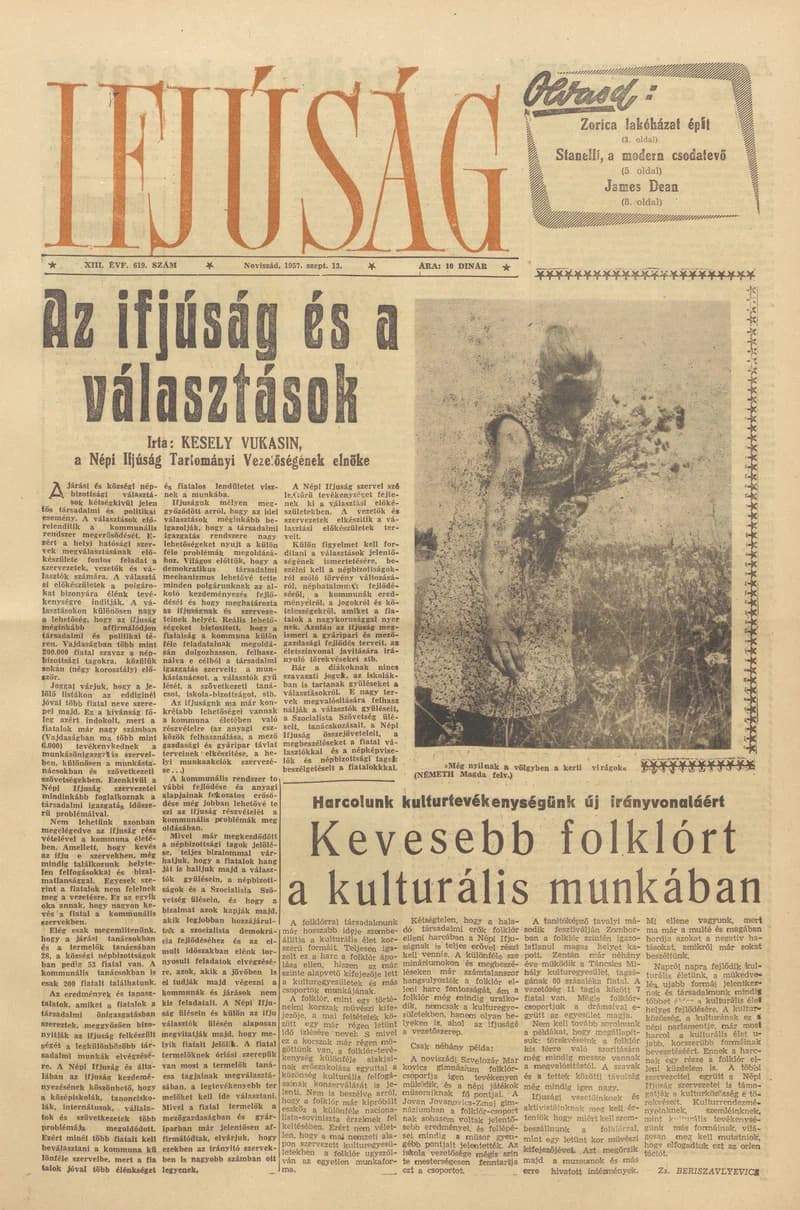 Ifjúság, 13. évf. 1957. szeptember 13. 619. sz.