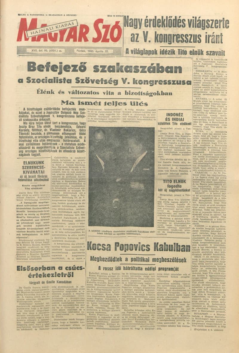 Magyar Szó, 17. évf. 1960. április 22. 95. sz. 1–24. oldal