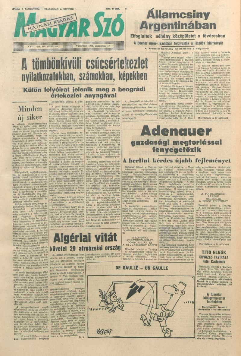 Magyar Szó, 18. évf. 1961. augusztus 13. 188. sz. 1–24. oldal