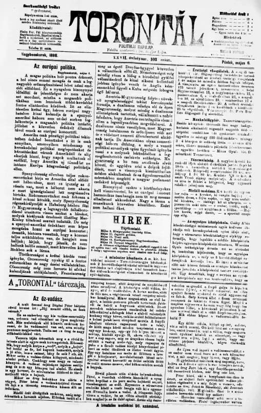 Torontál, 27. évf. 1898. május 6. 103. sz.