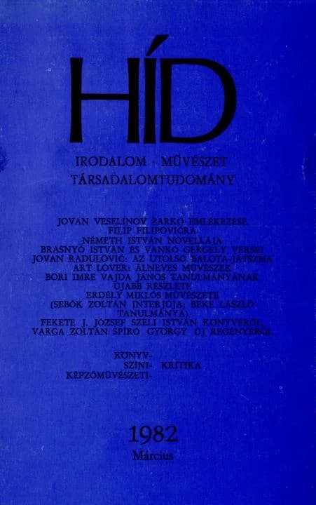 Híd, 46. évf. 1982. március. 3. sz. 293–436. oldal