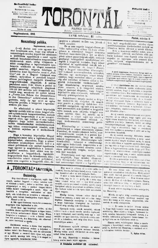 Torontál, 27. évf. 1898. március 11. 57. sz.