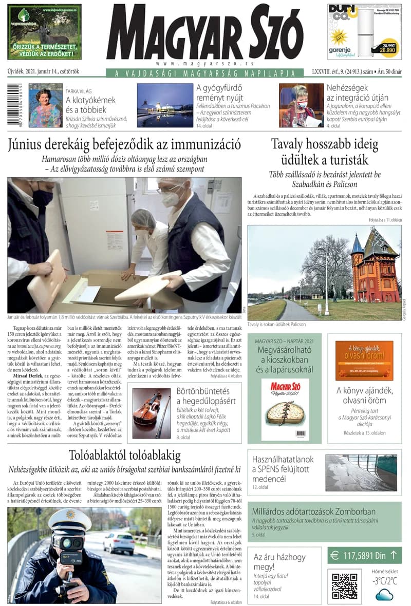 Magyar Szó, 78. évf. 2021. január 14. 9. sz. 1–20. oldal