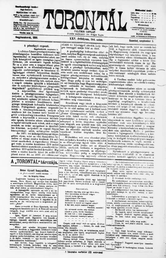 Torontál, 25. évf. 1896. szeptember 5. 204. sz.