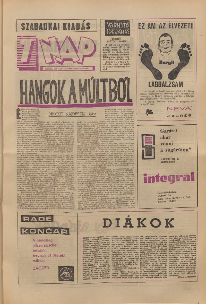 7 Nap, 23. évf. 1968. június 7. 24. sz. 1–16. oldal