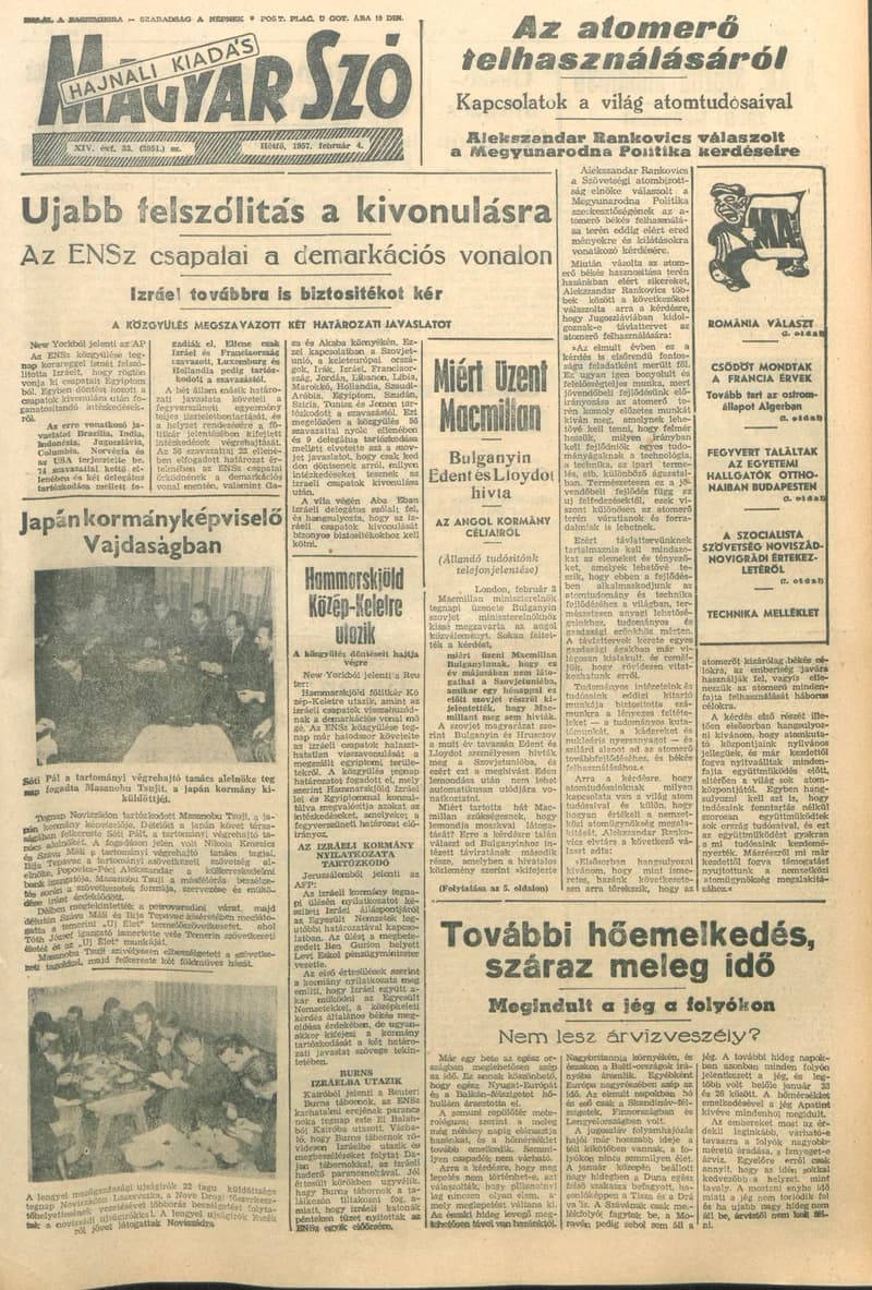Magyar Szó, 14. évf. 1957. február 4. 33. sz. 1–14. oldal