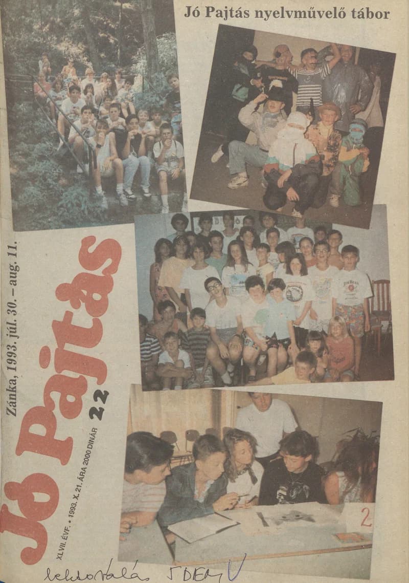 Jó Pajtás, 47. évf. 1993. július 30. – augusztus 11. 22. sz.