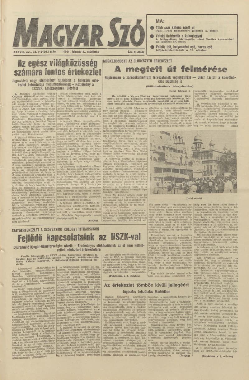 Magyar Szó, 38. évf. 1981. február 5. 34. sz.