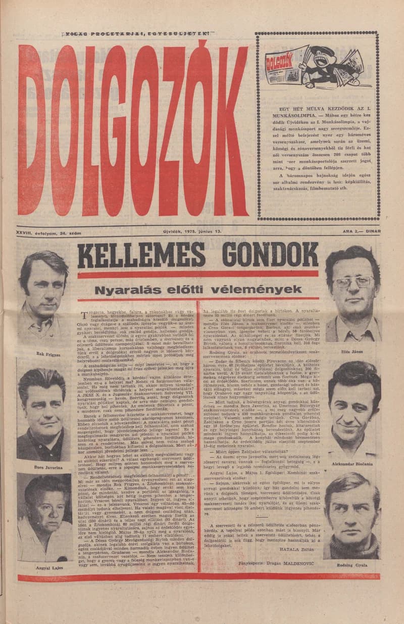Dolgozók, 29. évf. 1975. június 13. 24. sz.