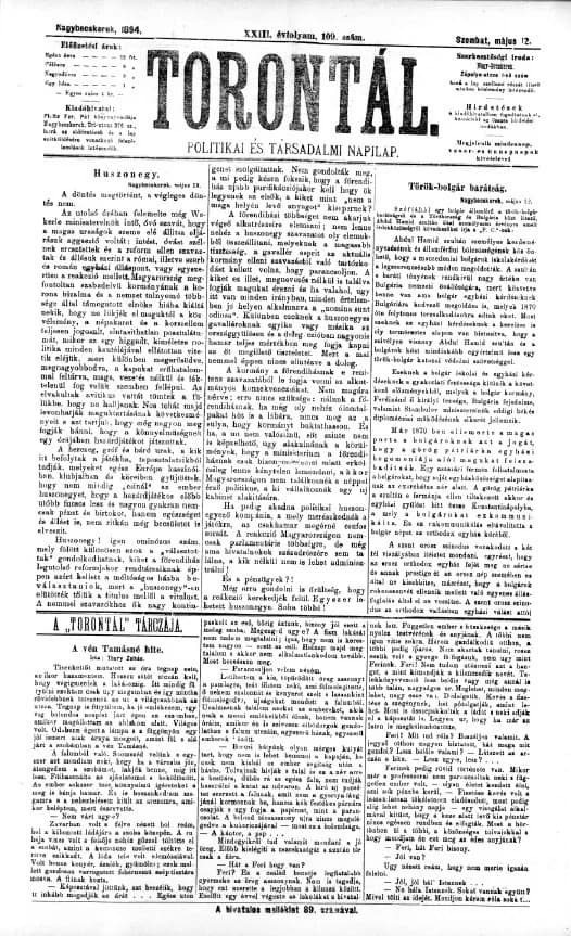 Torontál, 23. évf. 1894. május 12. 109. sz.