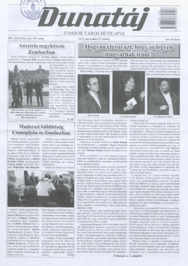 Dunatáj, 15. évf. 2013. november 27. 759. sz.