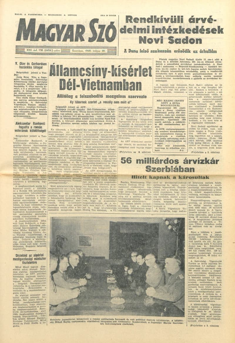 Magyar Szó, 22. évf. 1965. május 22. 138. sz. 1–12. oldal