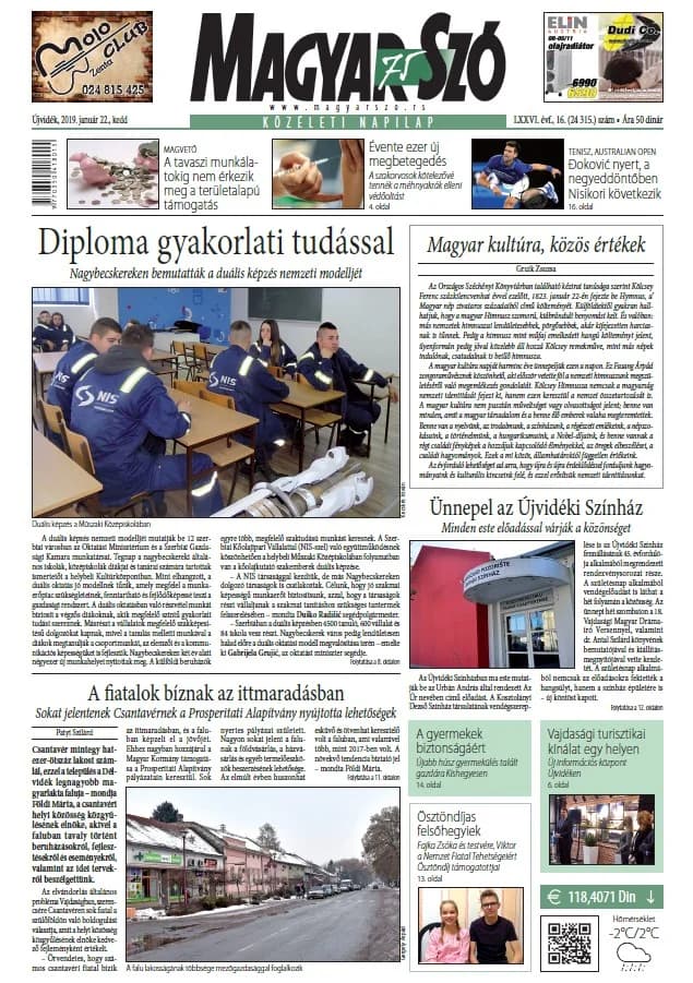 Magyar Szó, 76. évf. 2019. január 22. 16. sz. 1–20. oldal